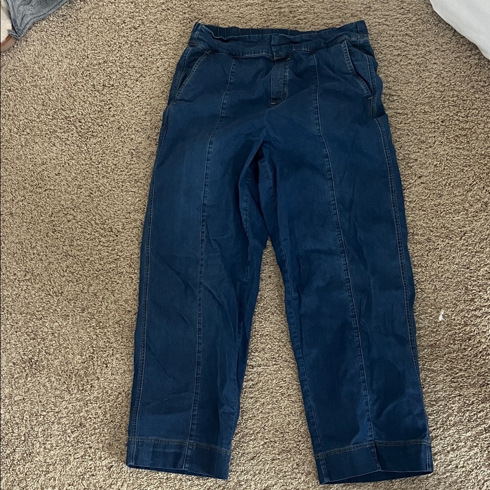 Dark Blue Casual Pants